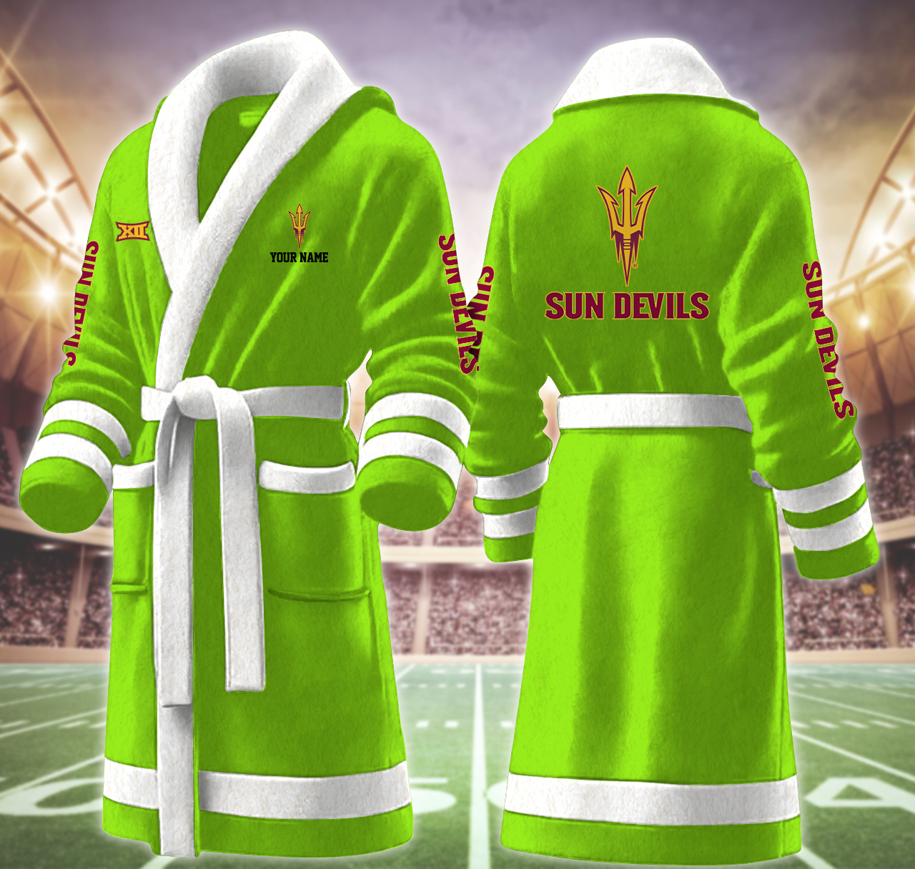 arizona state sun devils ncaa personalized fleece bathrobe ncbkx