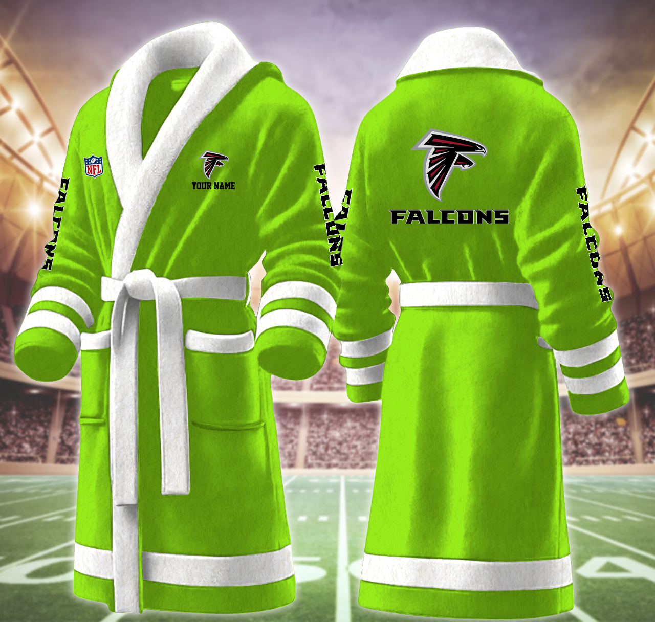 atlanta falcons nfl personalized fleece bathrobe tai61