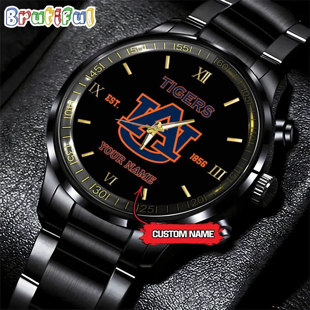auburn tigers ncaa personalized black fashion watch football watch for fans mzfub