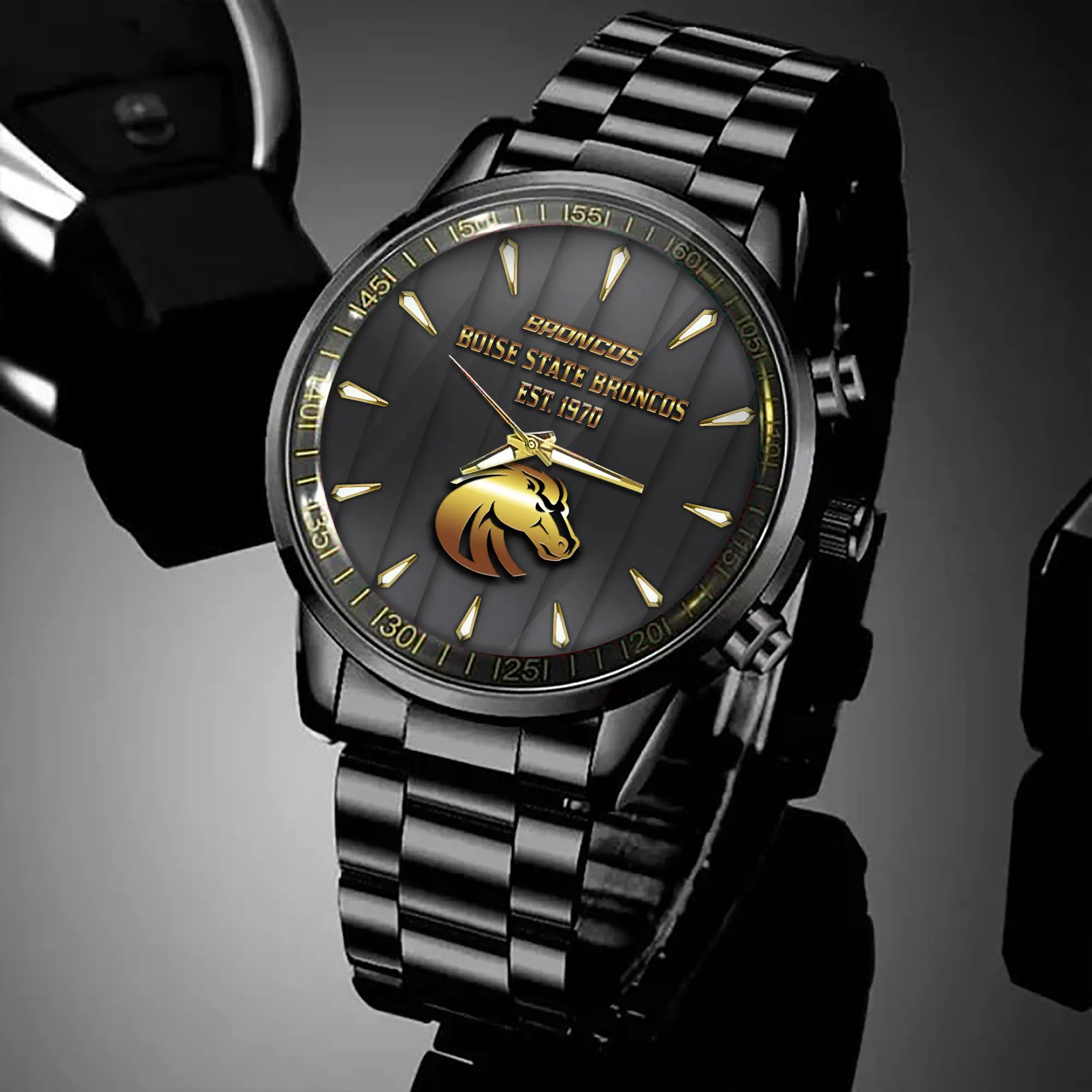 boise state broncos ncaa personalized black hand watch for fans jgzgo