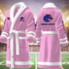 boise state broncos ncaa personalized fleece bathrobe ish8b