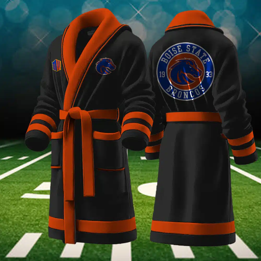 boise state broncos ncaa personalized fleece bathrobe u5hhy