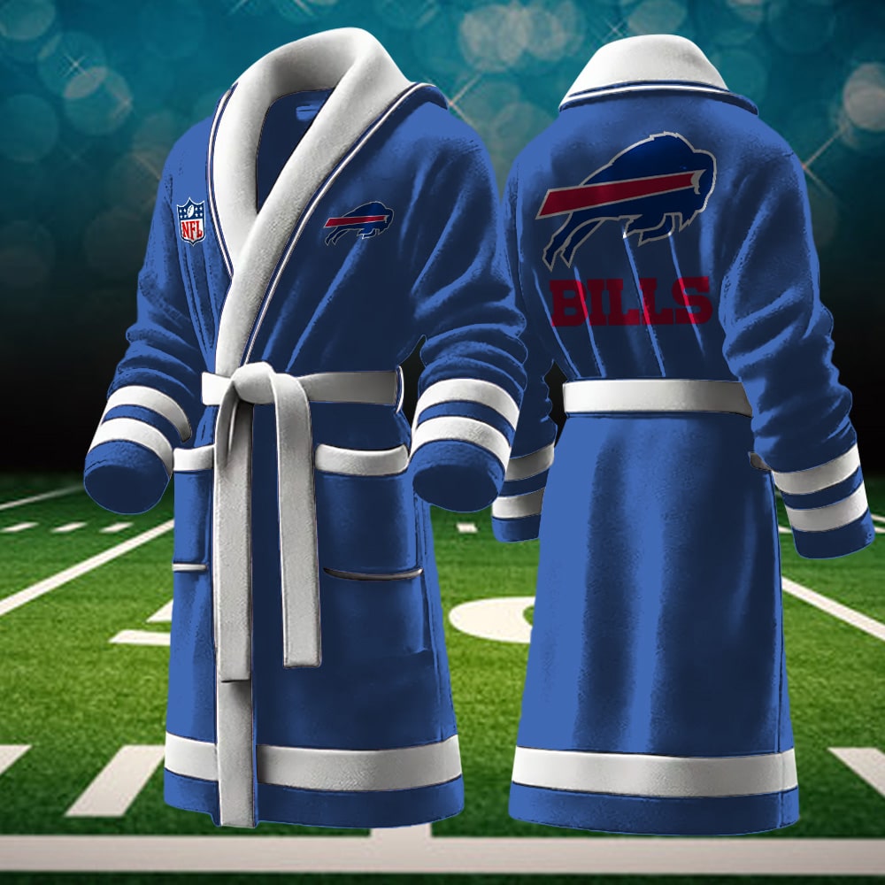 buffalo bills nfl personalized fleece bathrobe 4j19y