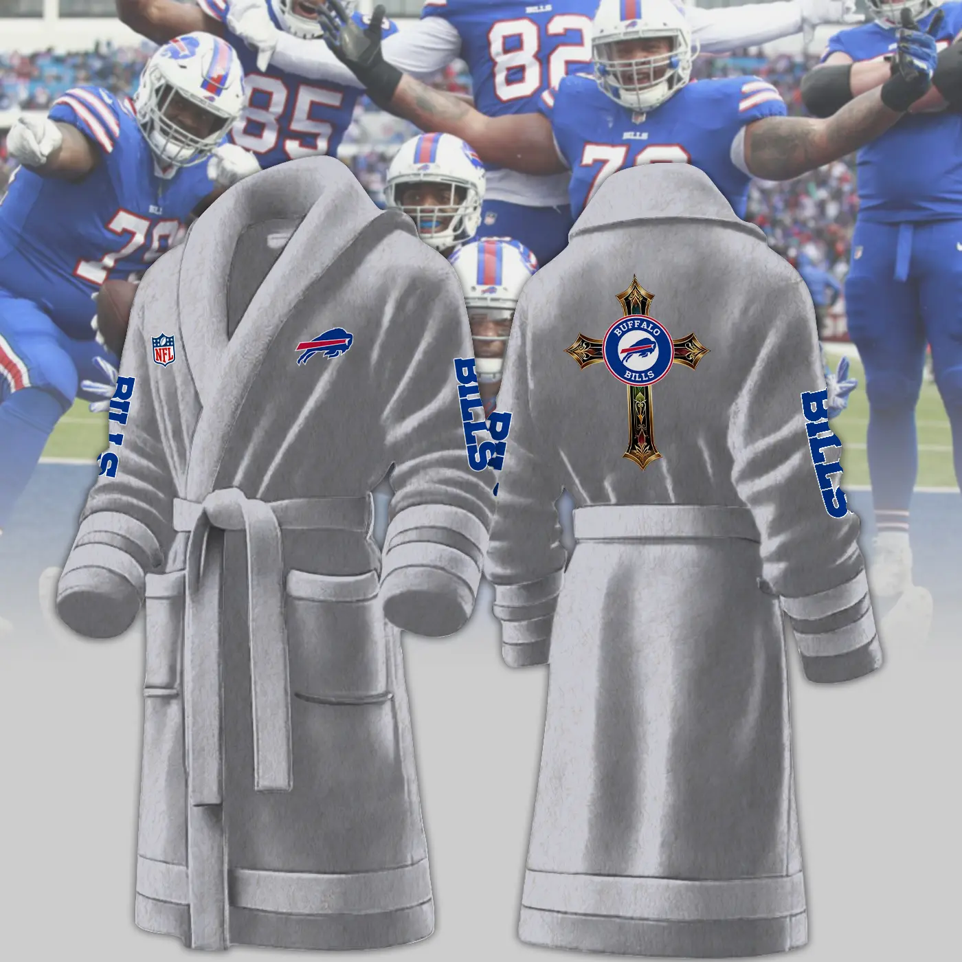 buffalo bills nfl personalized fleece bathrobe dpn0p