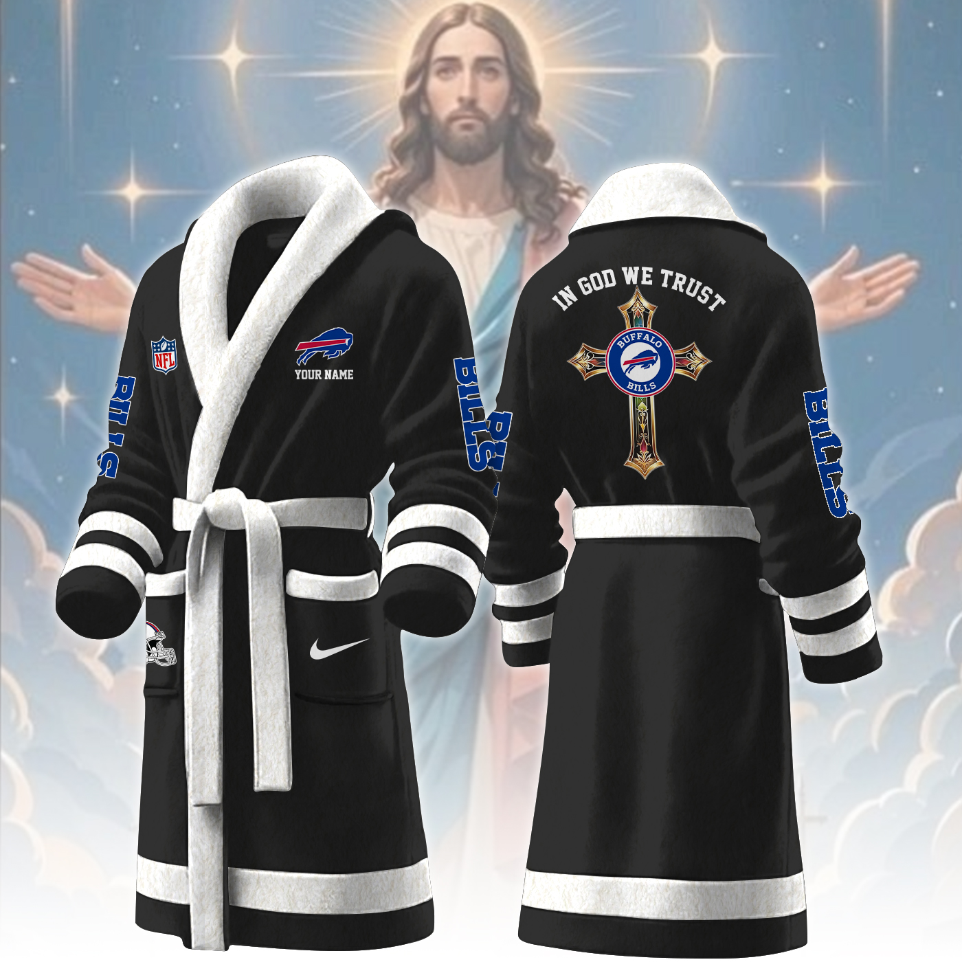 buffalo bills nfl personalized fleece bathrobe eu9sy