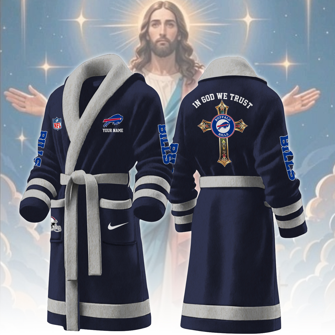 buffalo bills nfl personalized fleece bathrobe i0pjf