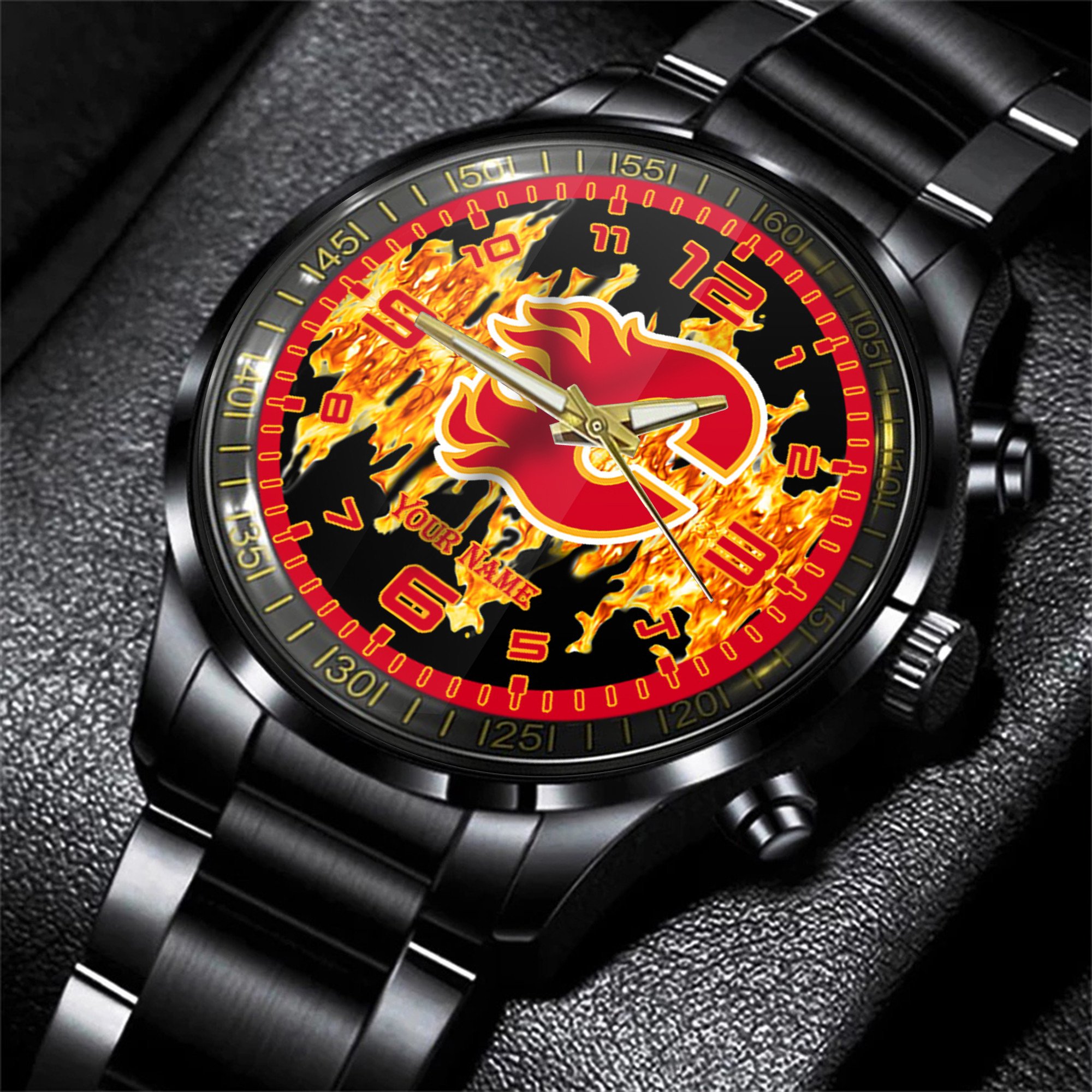 calgary flames nhl personalized 3d black watch gift for fans nkuhp