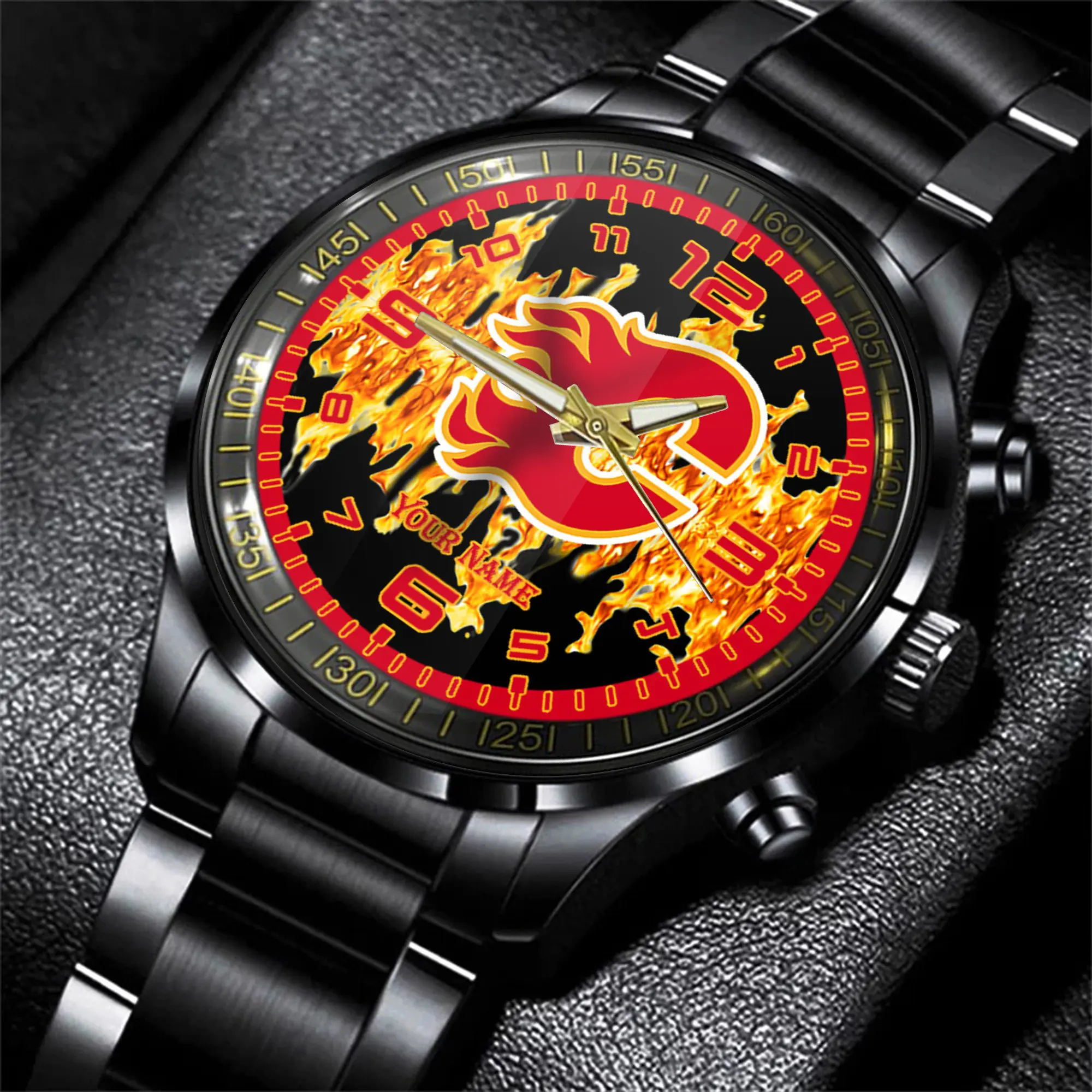 calgary flames nhl personalized 3d black watch gift for fans nkuhp