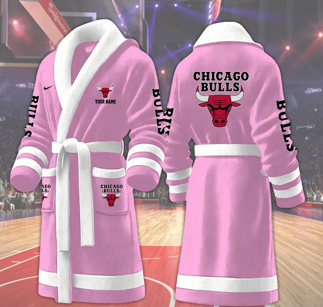 chicago bulls nba personalized fleece bathrobe gj6cb