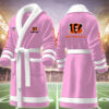 cincinnati bengals nfl personalized fleece bathrobe 0uk6c