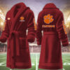 clemson tigers ncaa personalized fleece bathrobe mmeuf