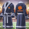 clemson tigers ncaa personalized fleece bathrobe snhvn