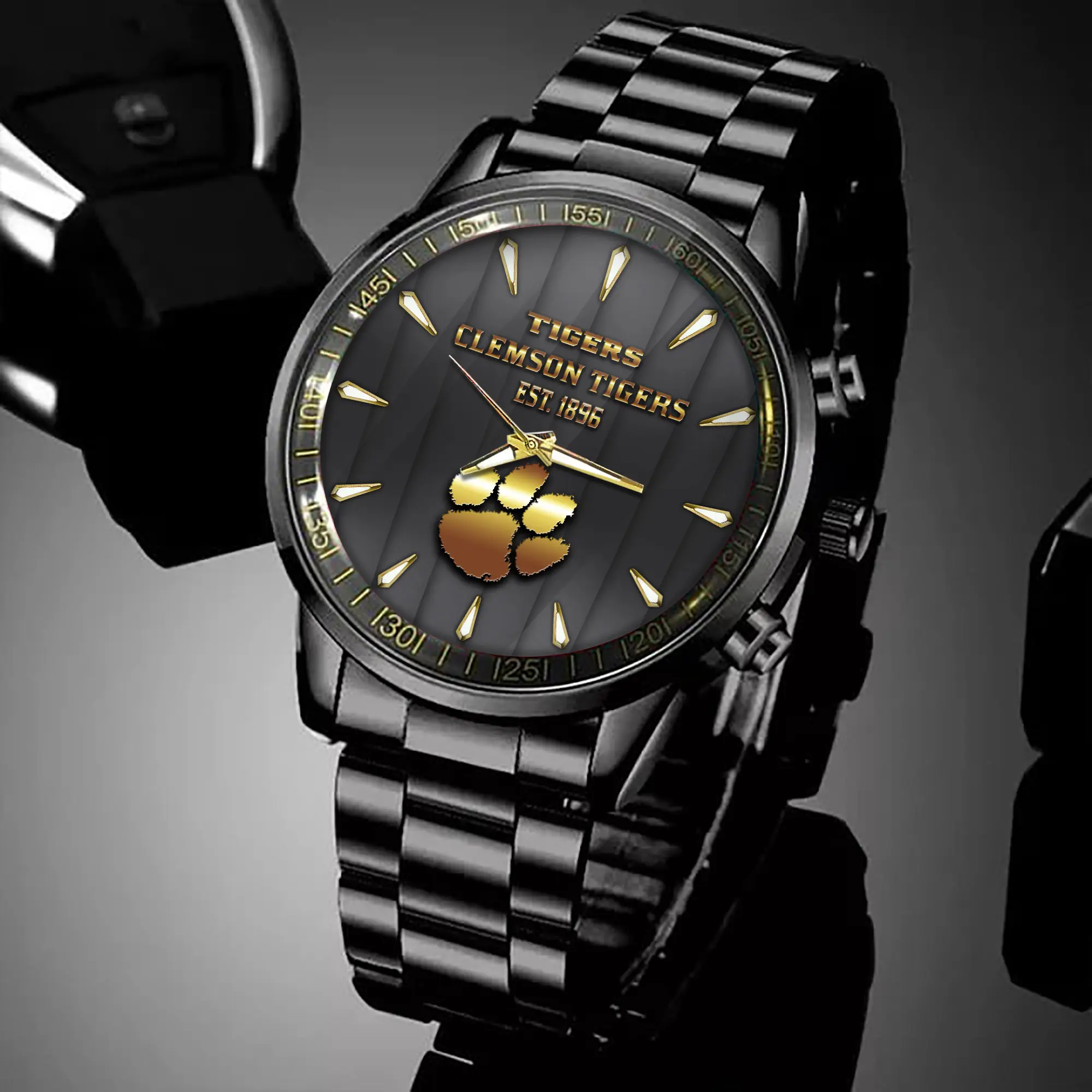 clemson tigers ncaa personalized style black hand watch for fans ijilg