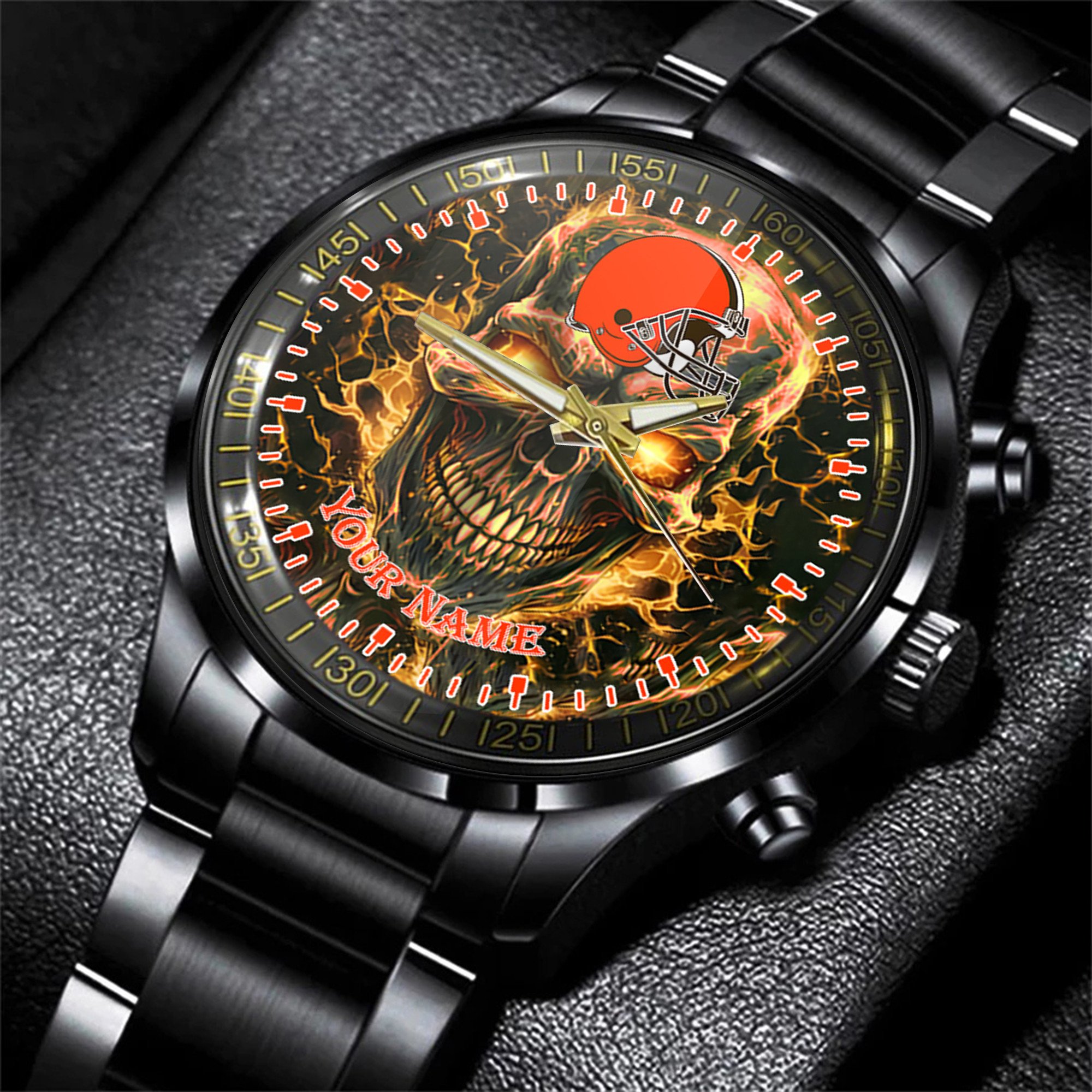 cleveland browns nfl men hand watch personalized gift for fans sgpjk