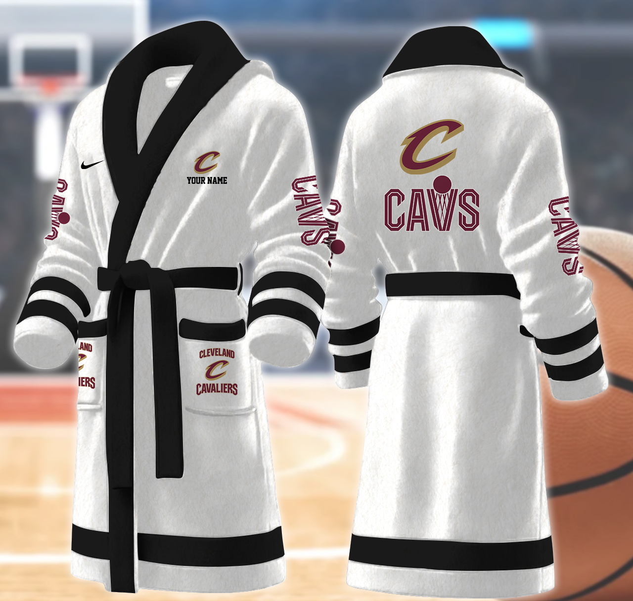 cleveland cavaliers nba personalized fleece bathrobe h7krs