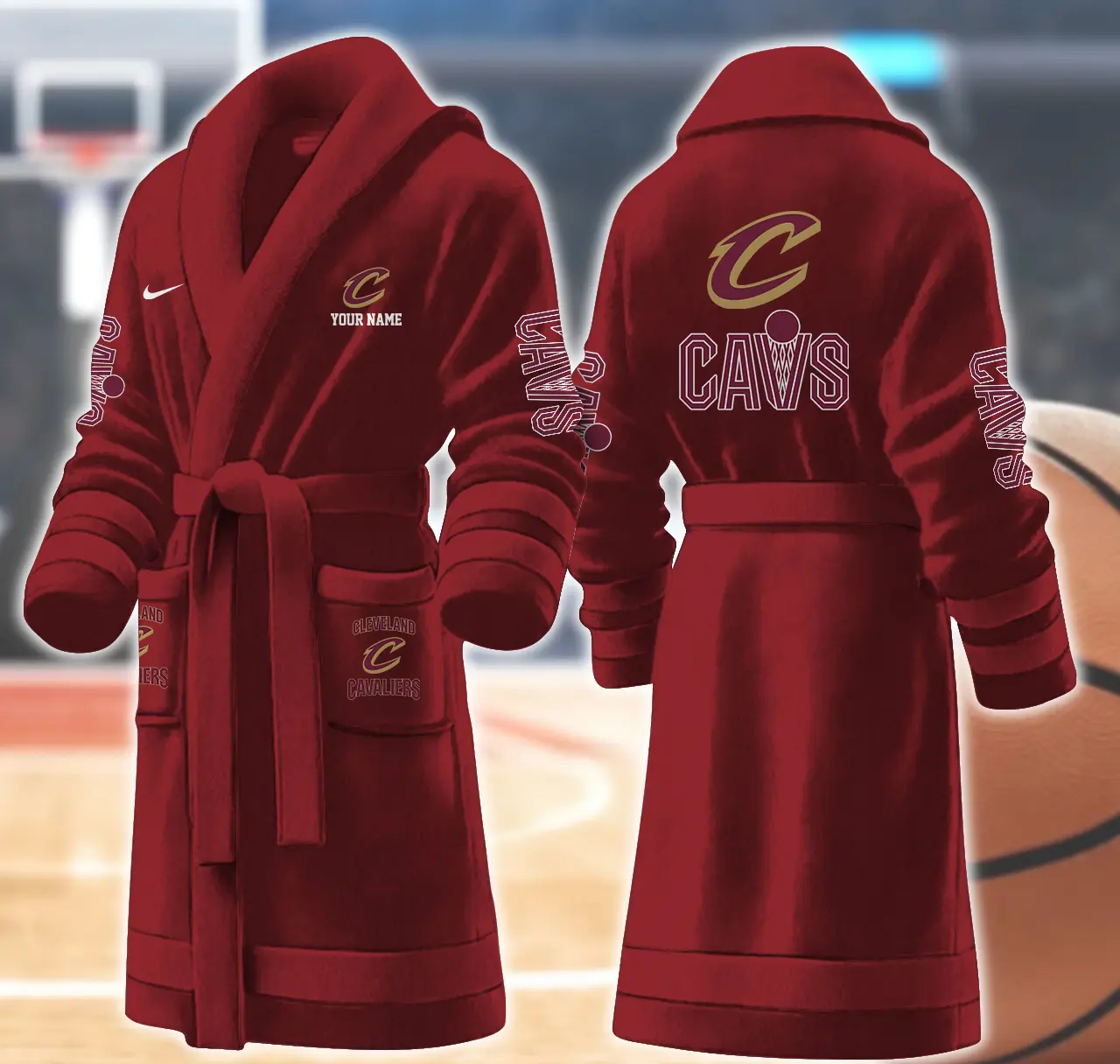 cleveland cavaliers nba personalized fleece bathrobe qqmj1