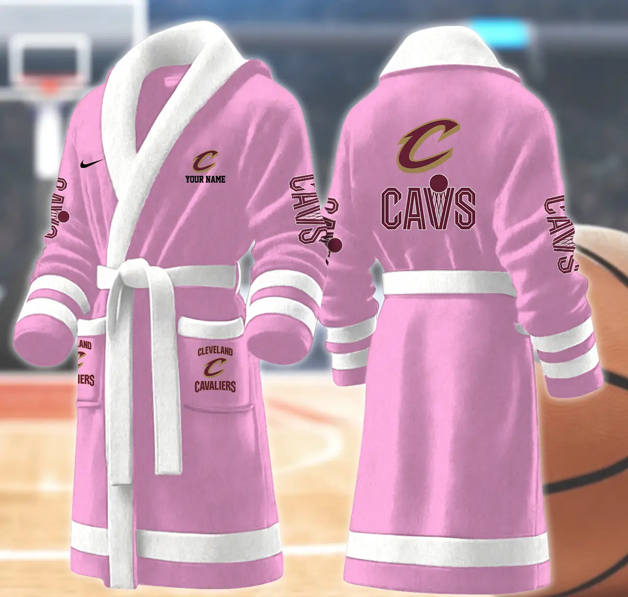 cleveland cavaliers nba personalized fleece bathrobe sxrrt