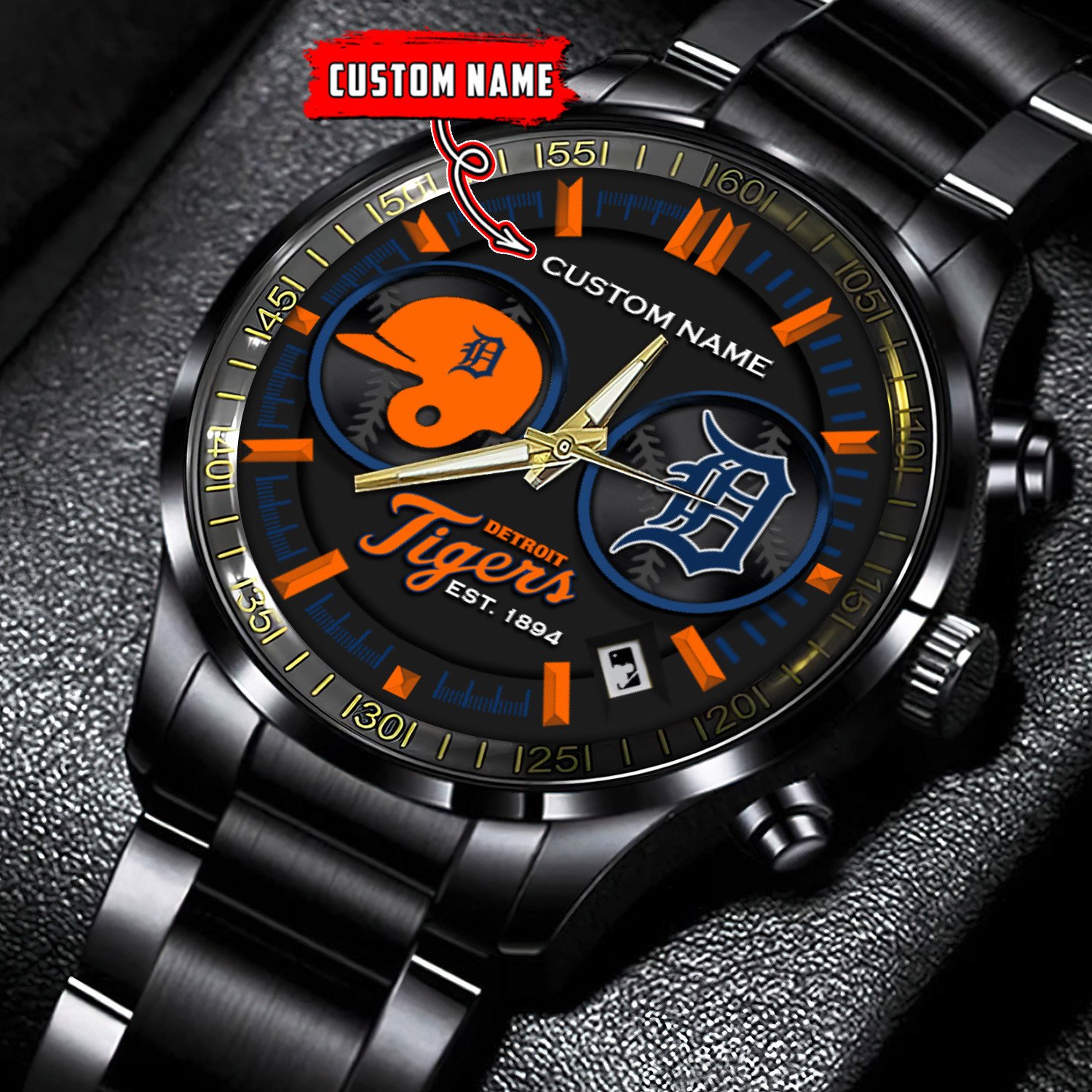 cleveland guardians mlb personalized black stainless steel watch gifts for fans 4obvc