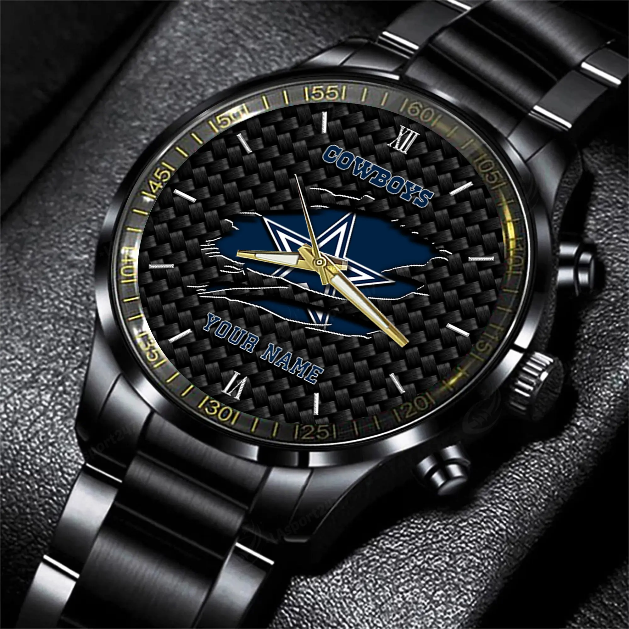 dallas cowboys nfl personalized sport black fashion watch n80xh dallas cowboys nfl personalized sport black fashion watch n80xh