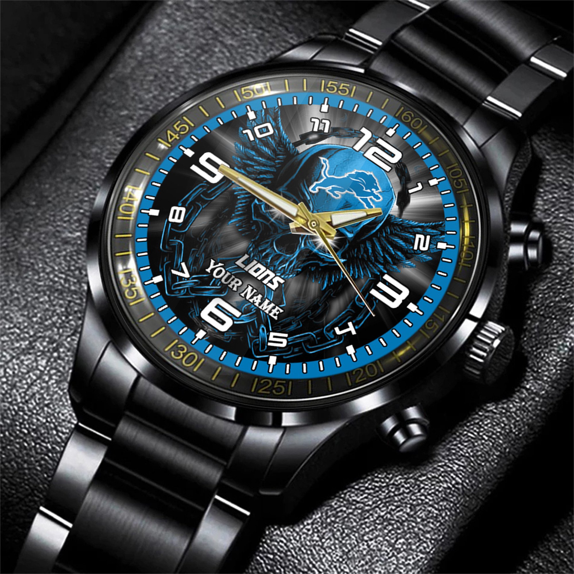 detroit lions nfl personalized 3d men hand watch gift for fans for father kaa1m