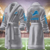 detroit lions nfl personalized fleece bathrobe cirak