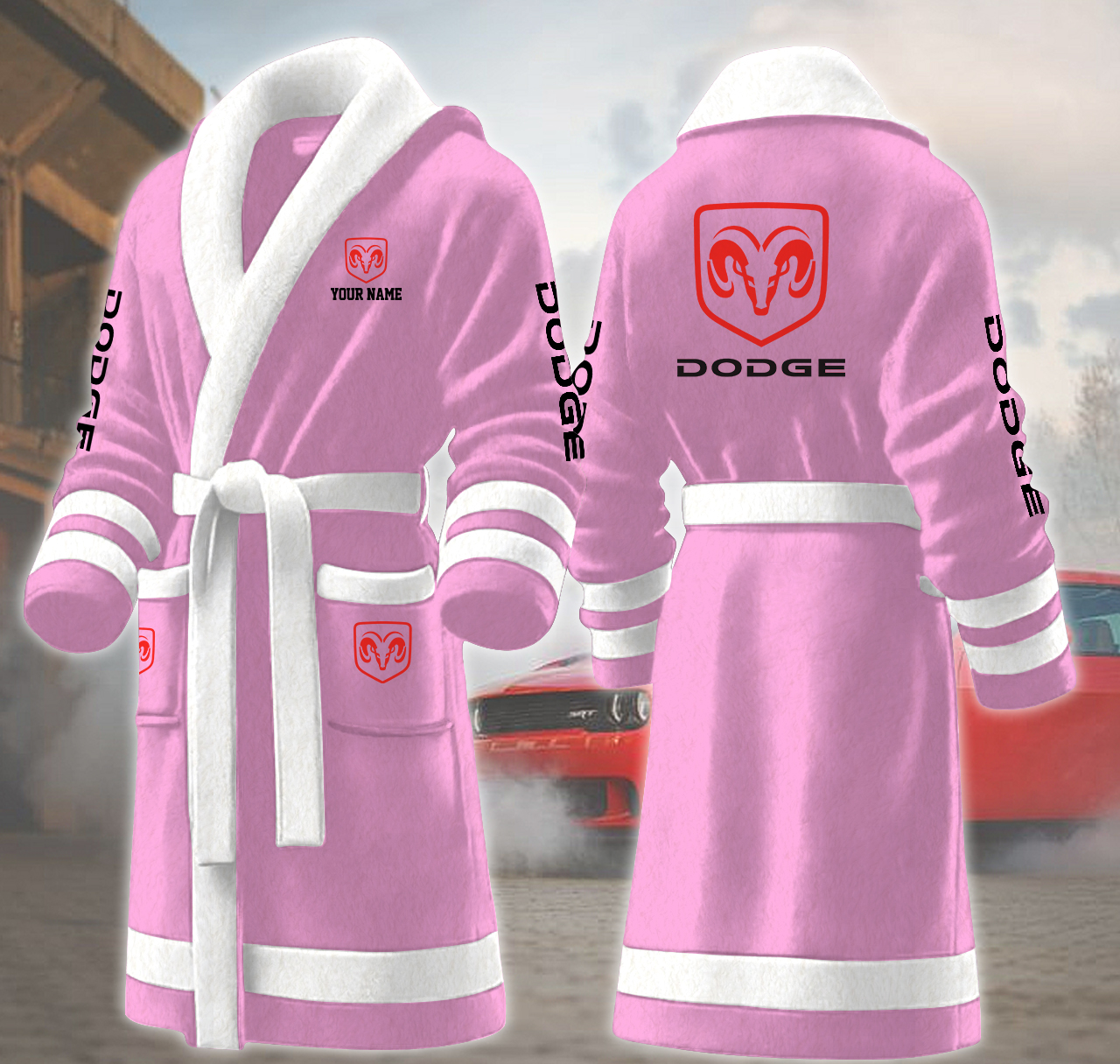 dodge motocycles personalized fleece bathrobe rfwqw