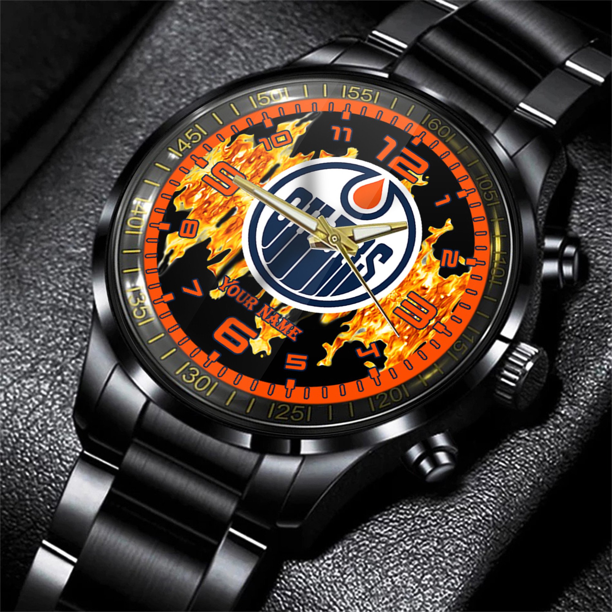 edmonton oilers nhl personalized 3d black watch gift for fans o0kg5