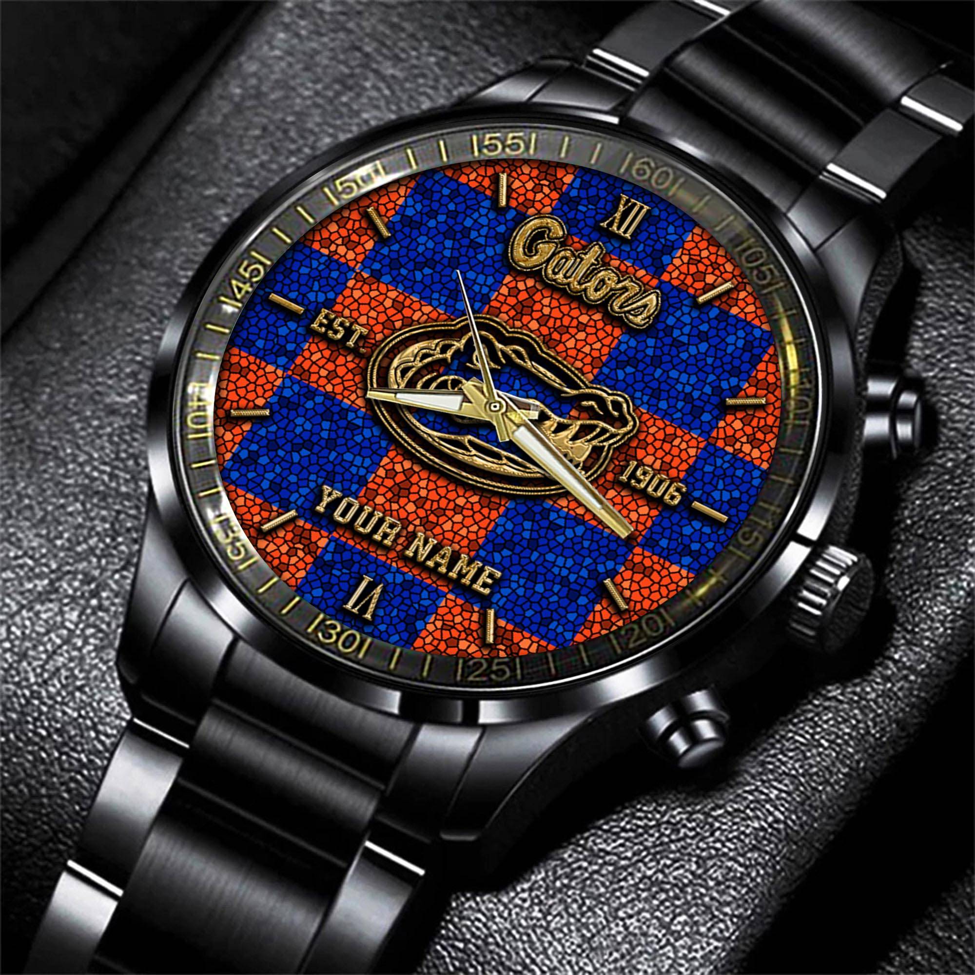 florida gators ncaa personalized black new hand watch gifts for fans 2z8v2