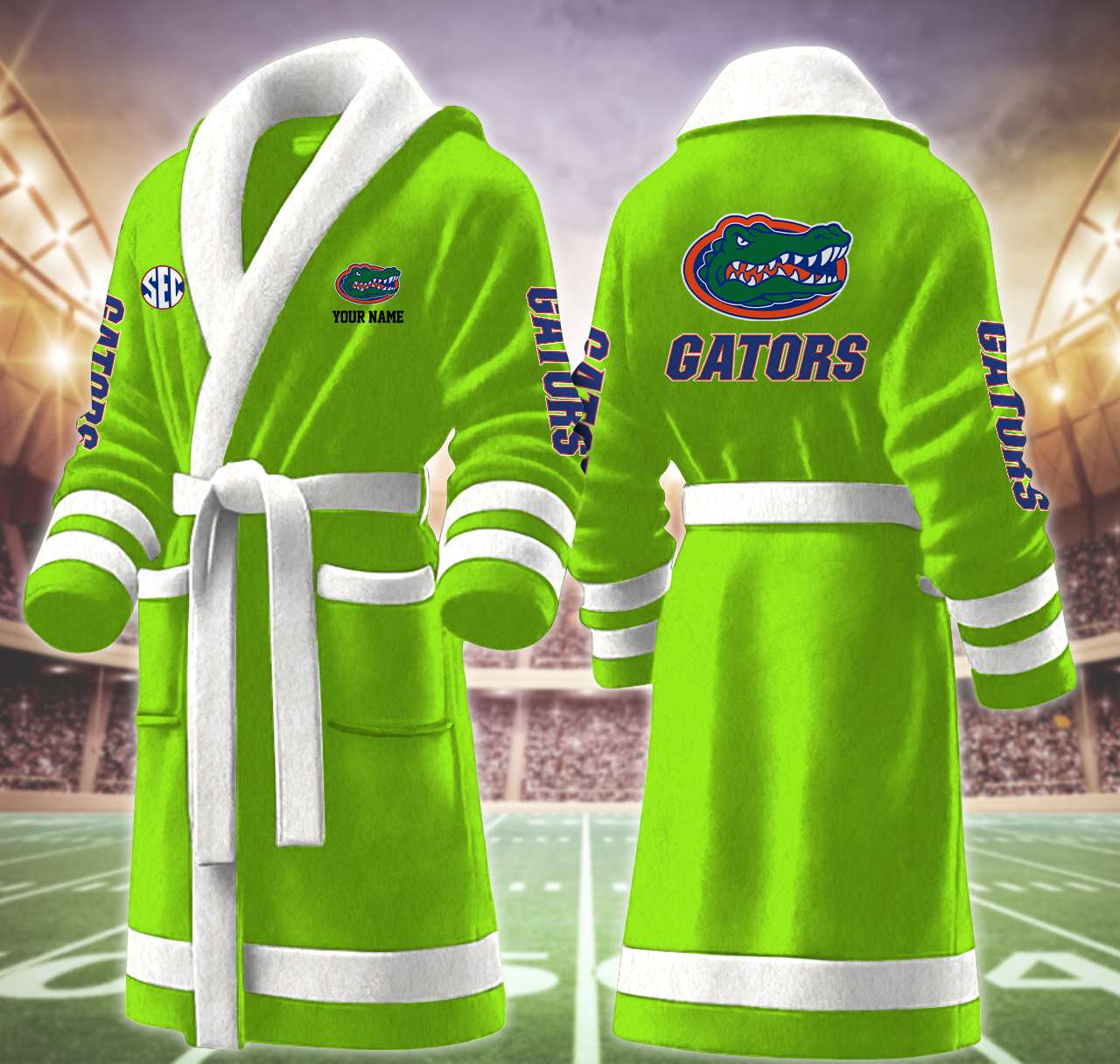 florida gators ncaa personalized fleece bathrobe wuxiy