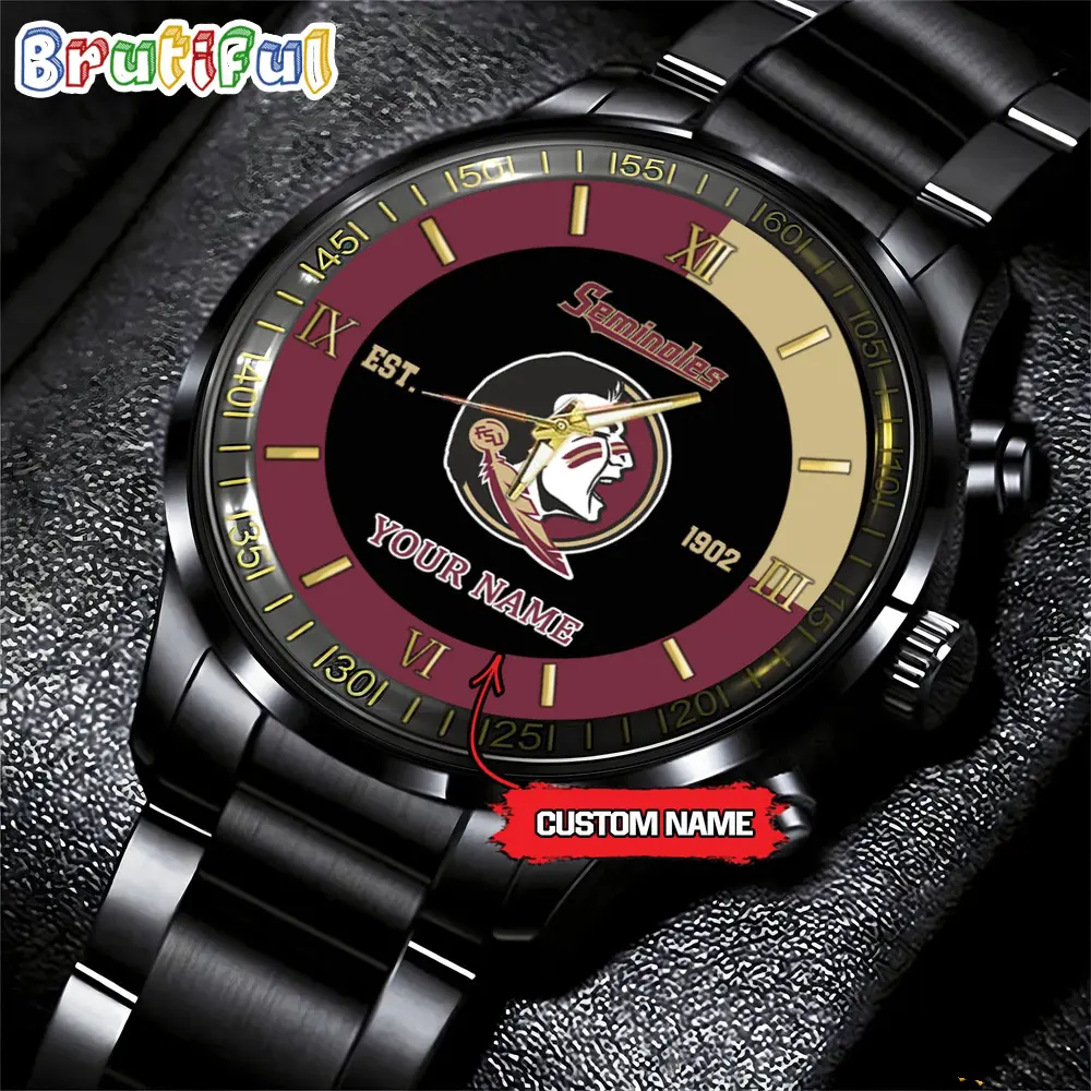 florida state seminoles ncaa personalized black hand watch for fans dqgt7