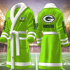 green bay packers nfl personalized fleece bathrobe 1fikw