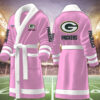 green bay packers nfl personalized fleece bathrobe dbnyp