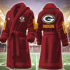 green bay packers nfl personalized fleece bathrobe jfq8m