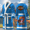 harley davidson motorcycles personalized fleece bathrobe i9pmp