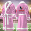 houston texans nfl personalized fleece bathrobe qnycp