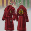 hufflepuff house harry potter personalized fleece bathrobe cprzh