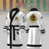 hufflepuff house harry potter personalized fleece bathrobe zk9t0