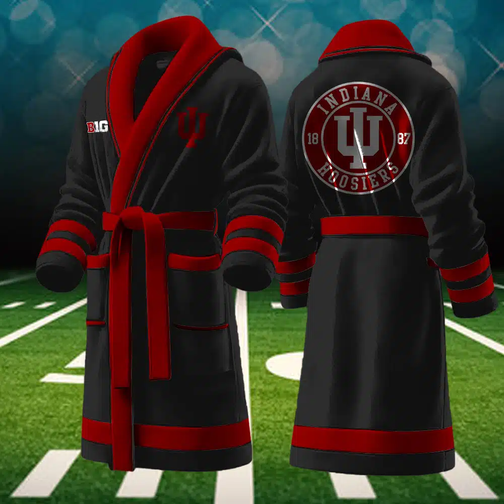 indiana hoosiers ncaa personalized fleece bathrobe jxnul