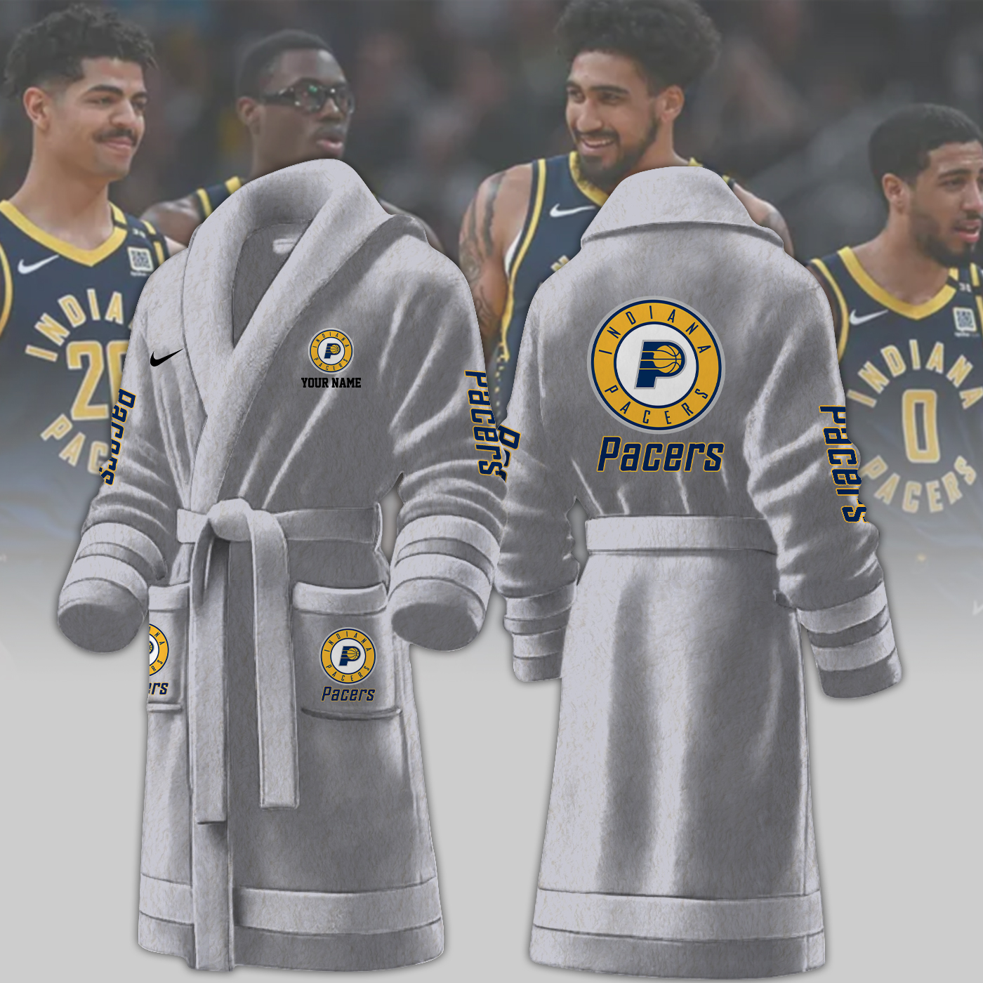 indiana pacers nba personalized fleece bathrobe g5k0b