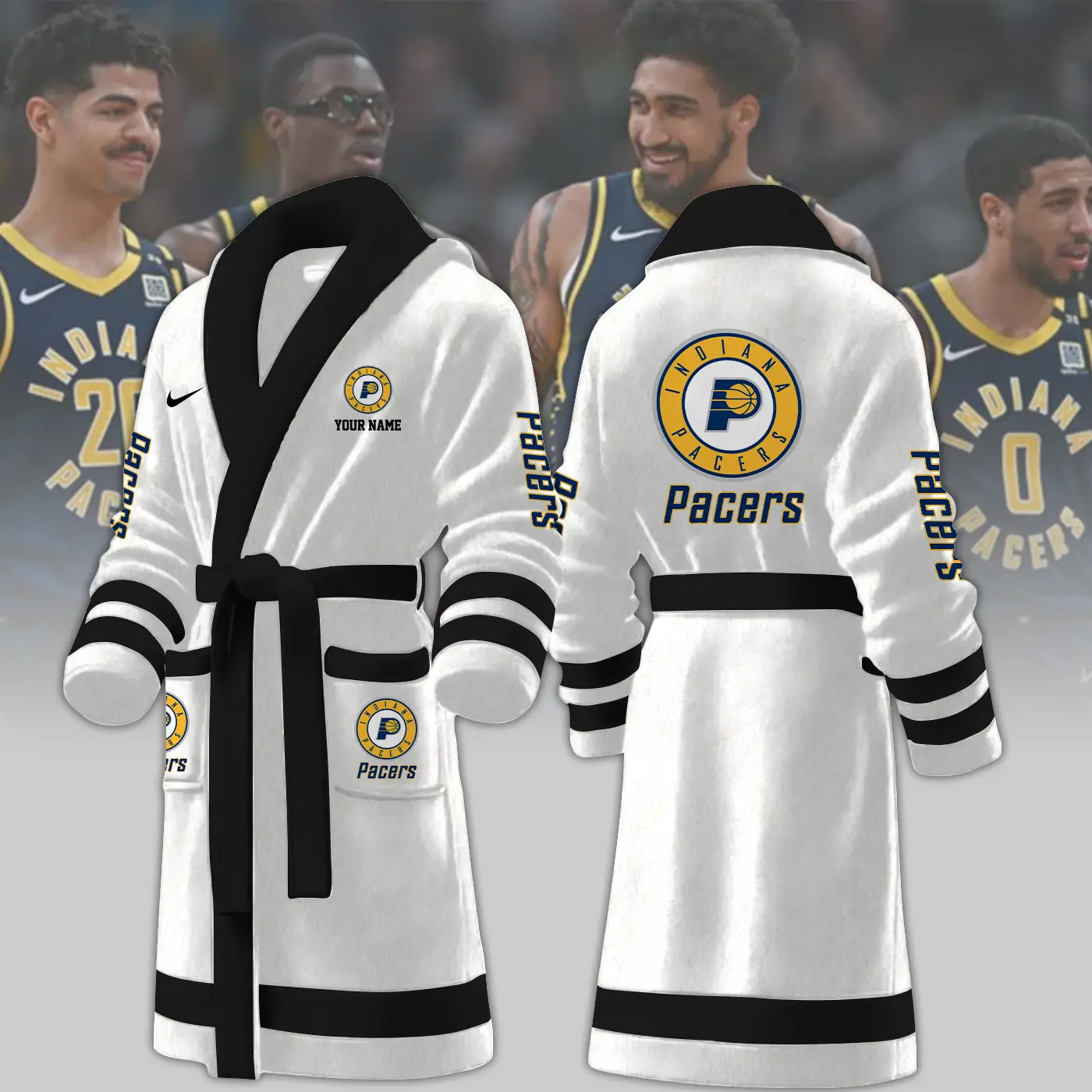 indiana pacers nba personalized fleece bathrobe toygz