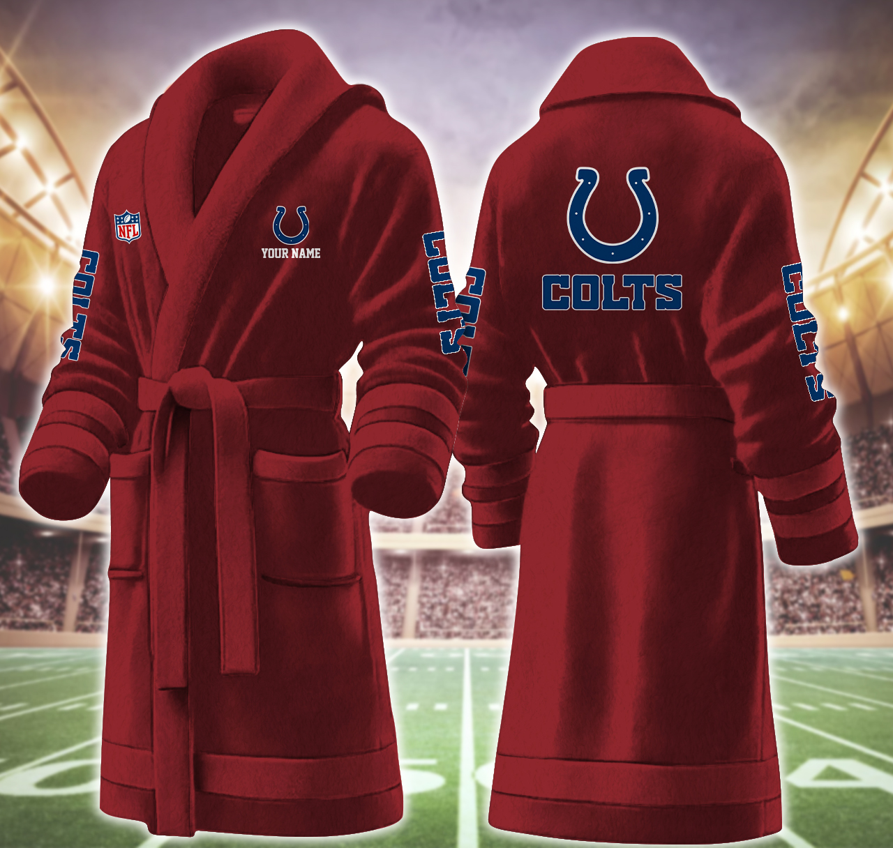 indianapolis colts nfl personalized fleece bathrobe d2zit