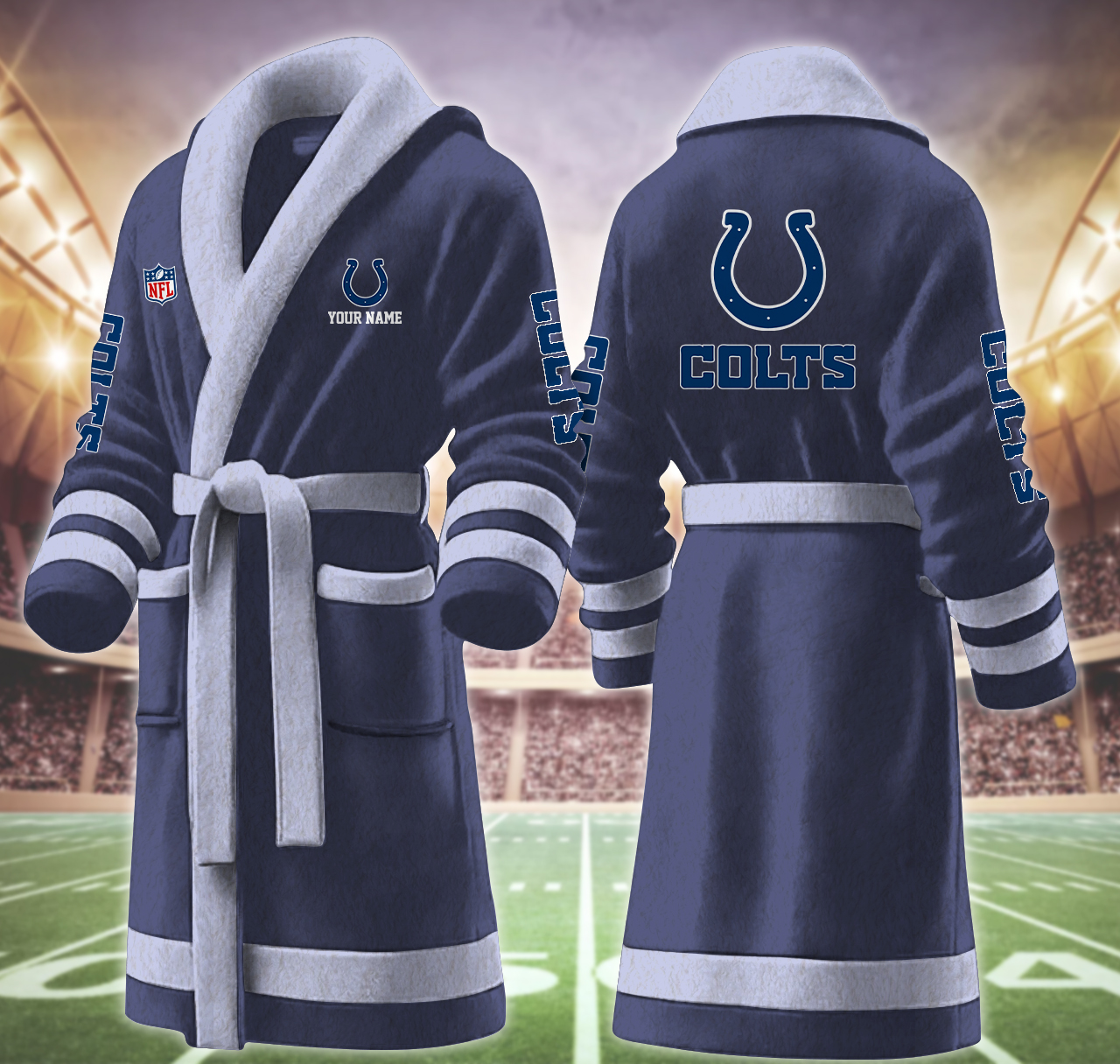 indianapolis colts nfl personalized fleece bathrobe fqwiw