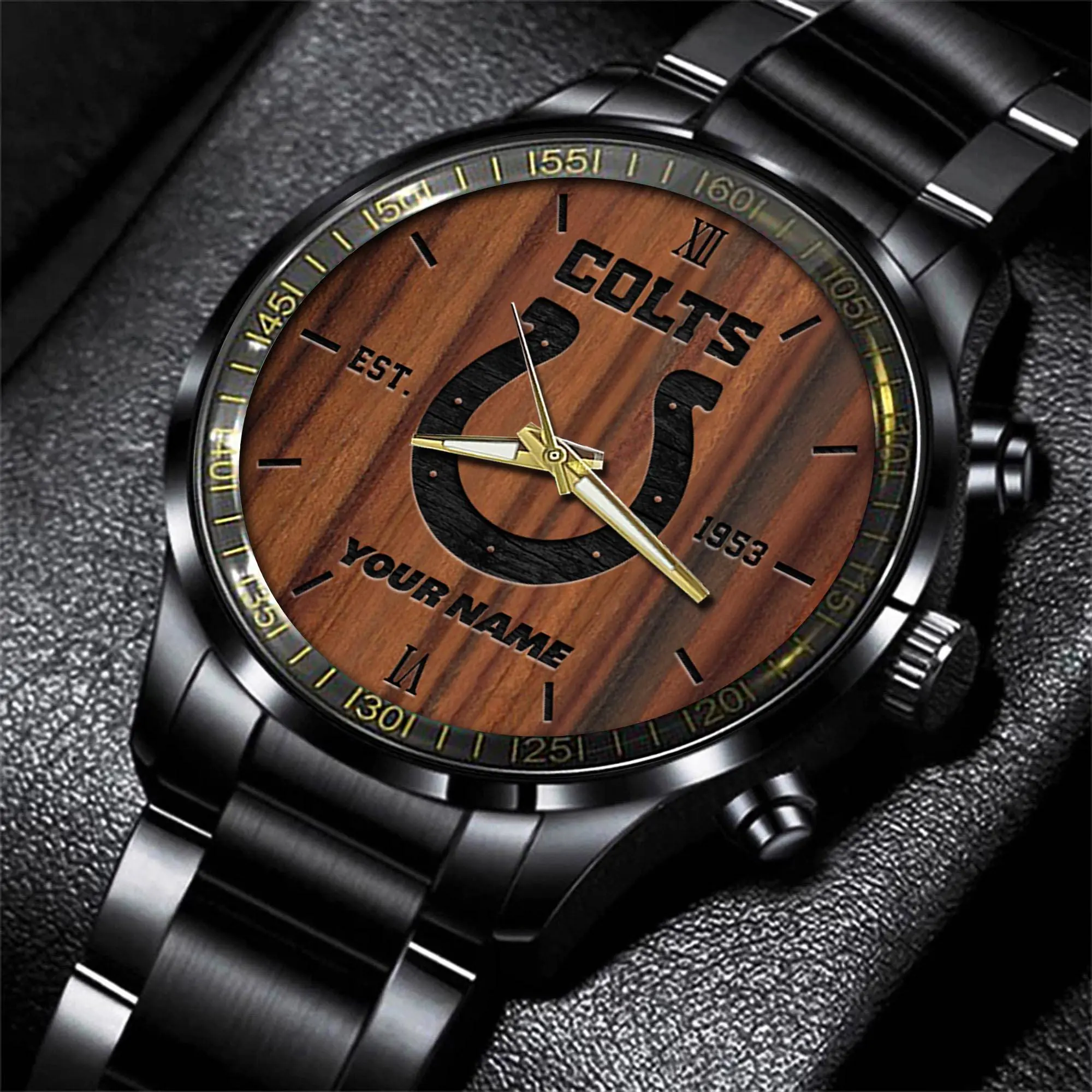 indianapolis colts nfl personalized sport black watch gifts for fans bjqdx
