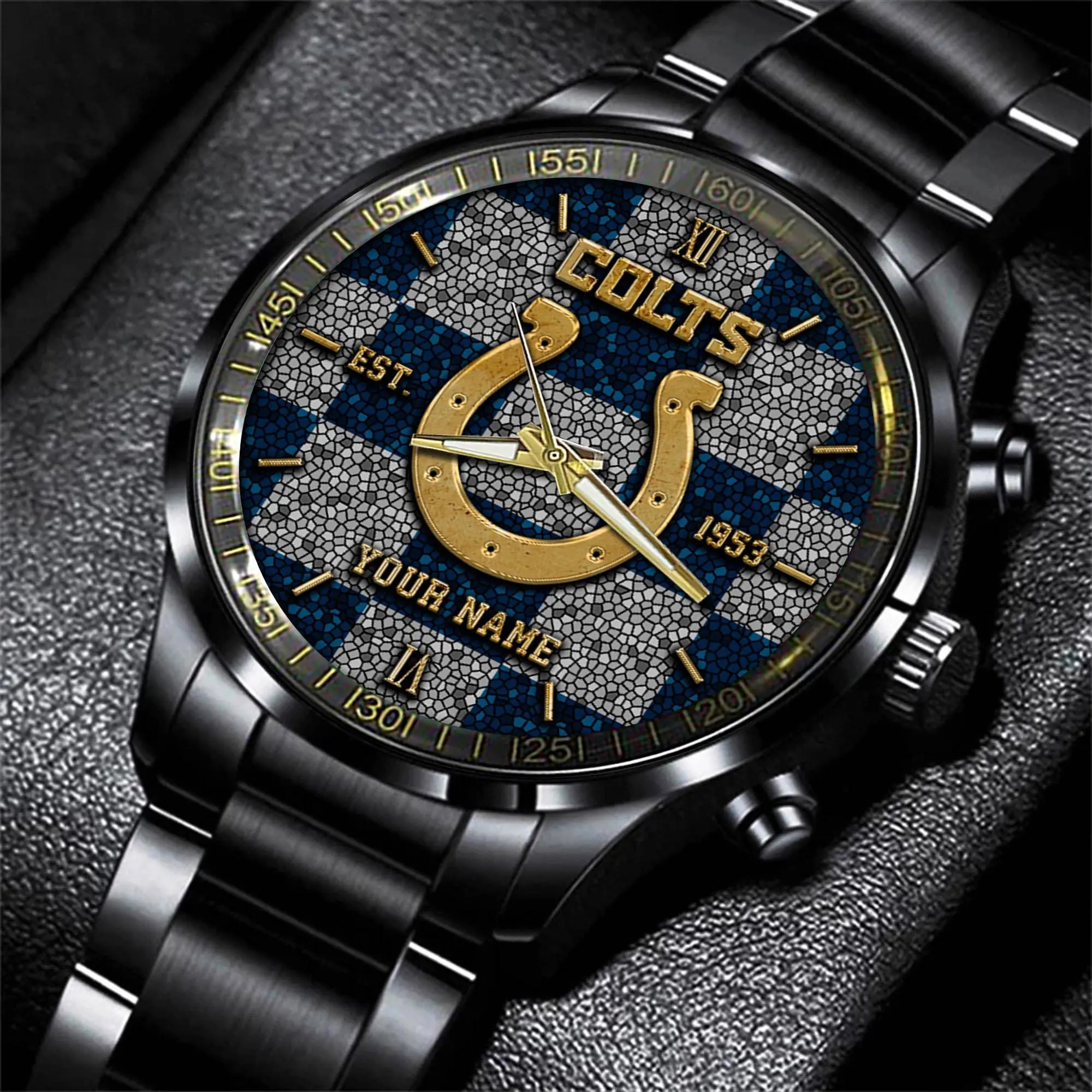 indianapolis colts nfl personalized sport black watch gifts for fans hceys