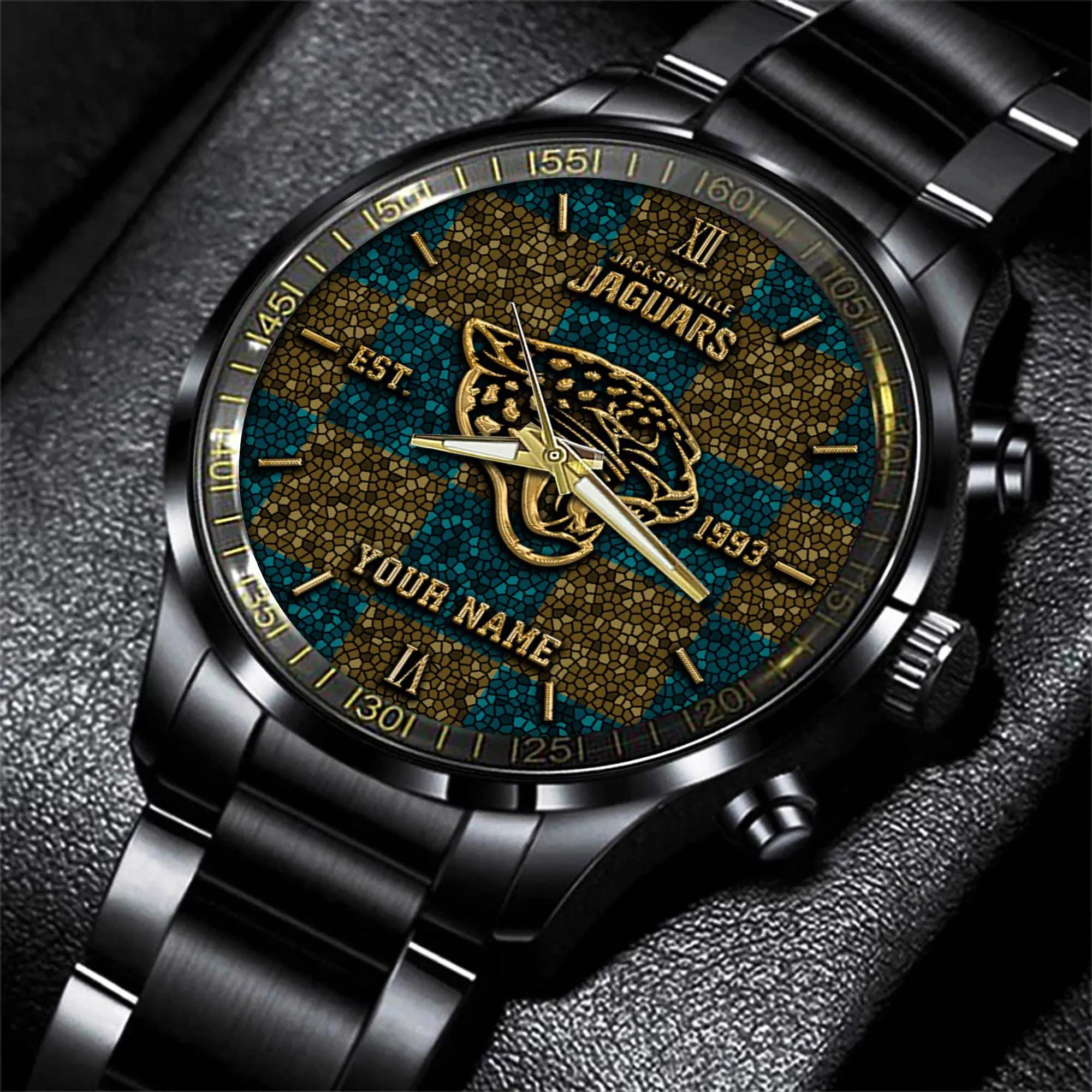 jacksonville jaguars nfl personalized sport black watch gifts for fans 0mwcu