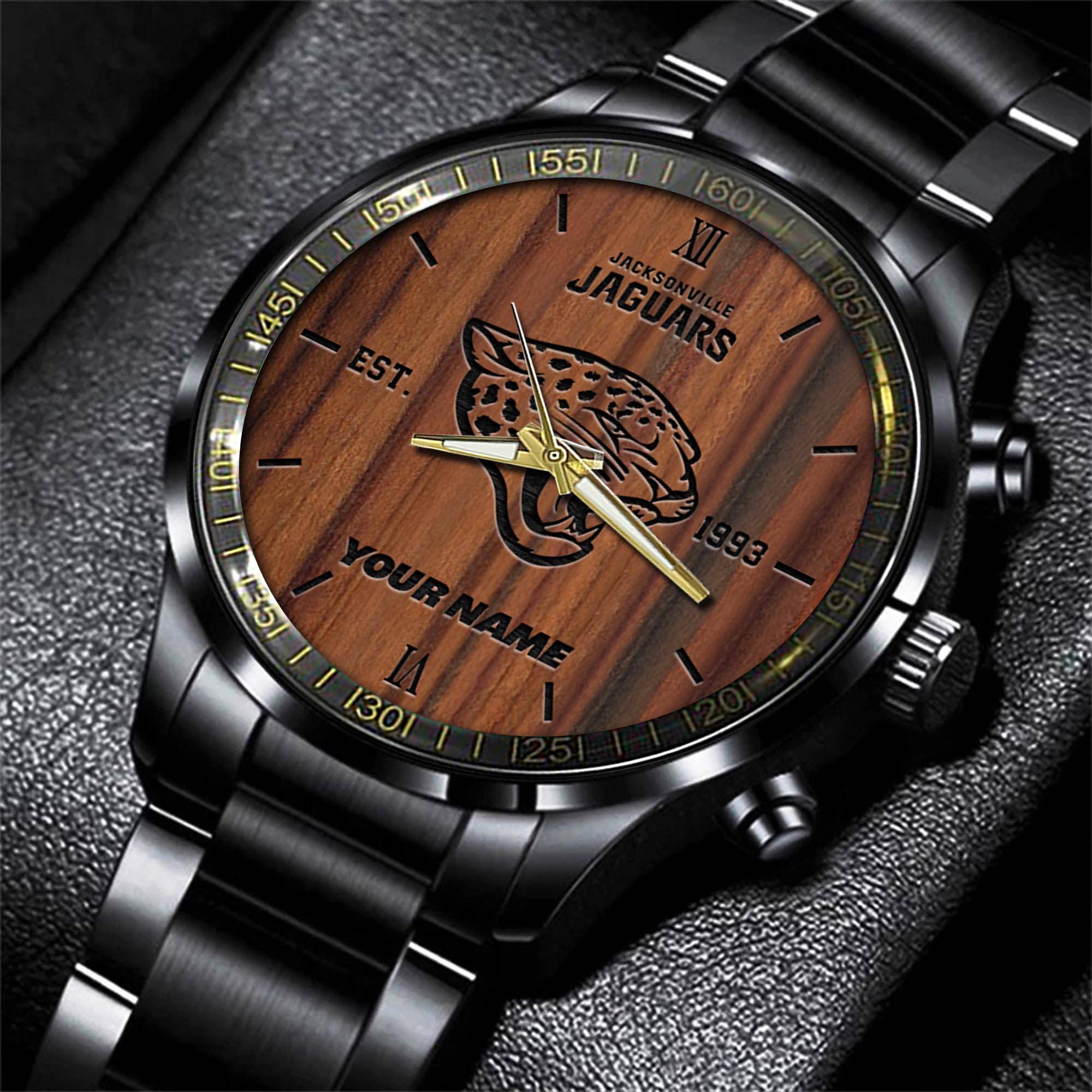 jacksonville jaguars nfl personalized sport black watch gifts for fans kfcgg