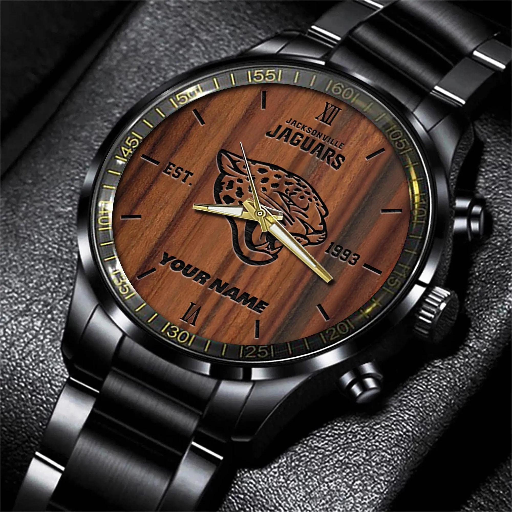 jacksonville jaguars nfl personalized sport black watch gifts for fans kfcgg