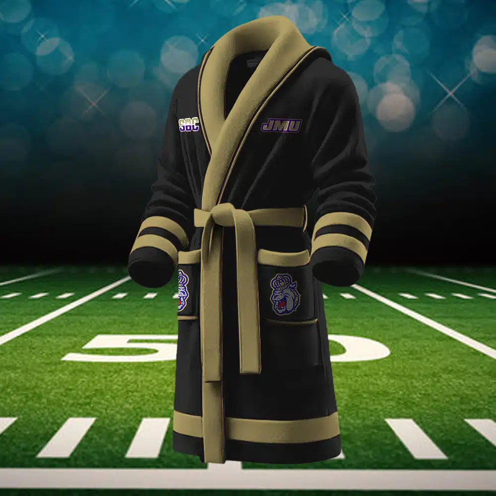james madison dukes ncaa personalized fleece bathrobe m6x56