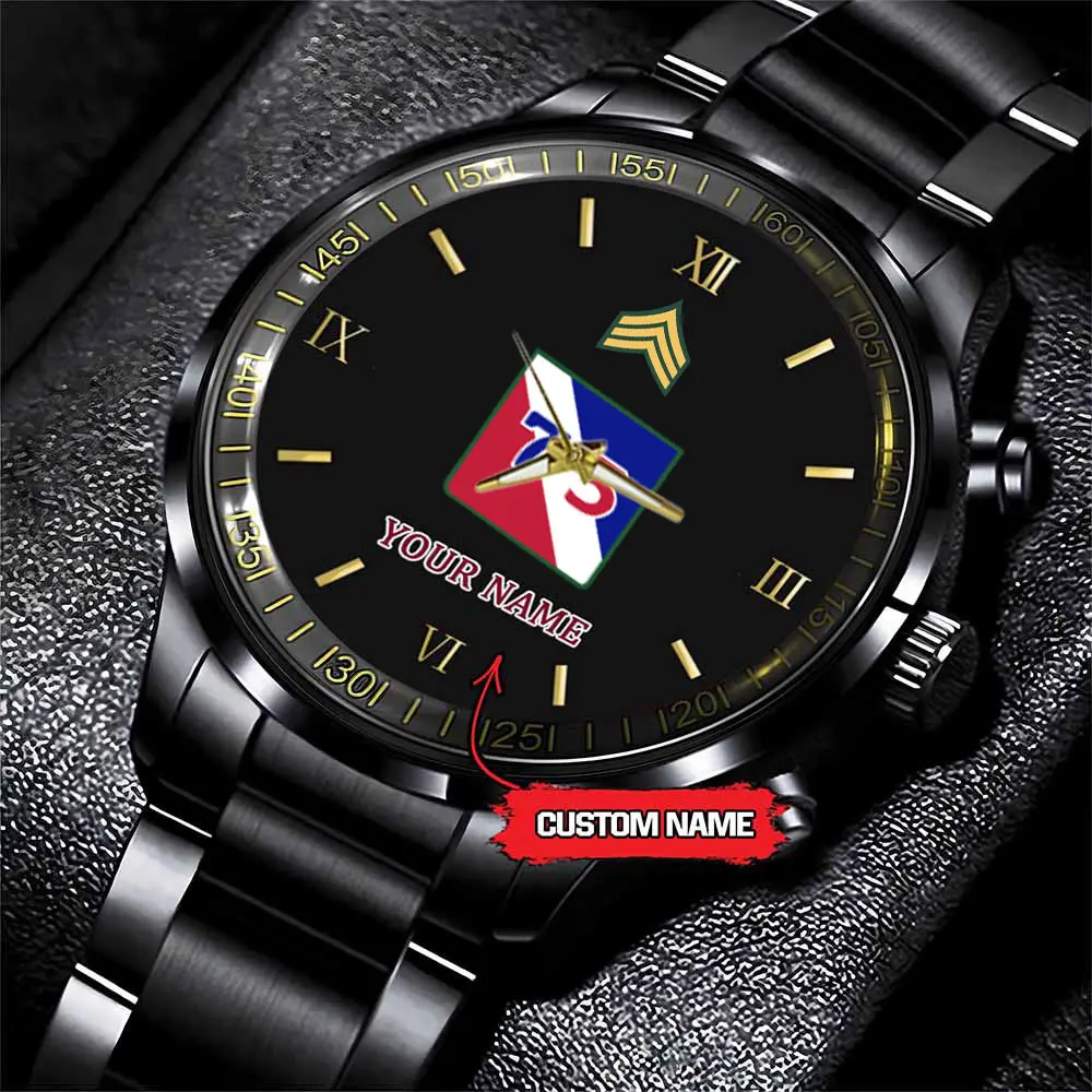jwfancy 75th innovation command army personalized black stainless steel watch ck8eu