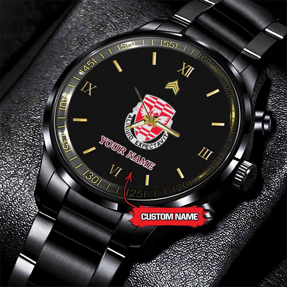 jwfancy 864th engineering army personalized black stainless steel watch j8txo